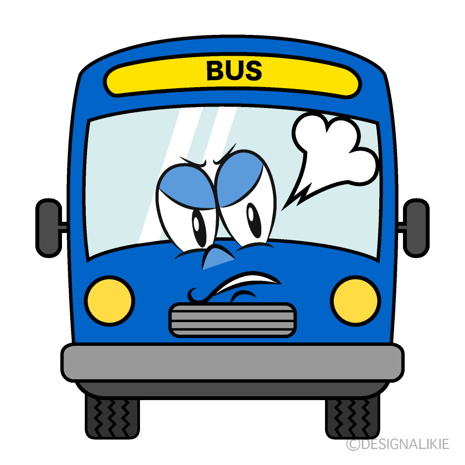Angry Bus Cartoon Character Image