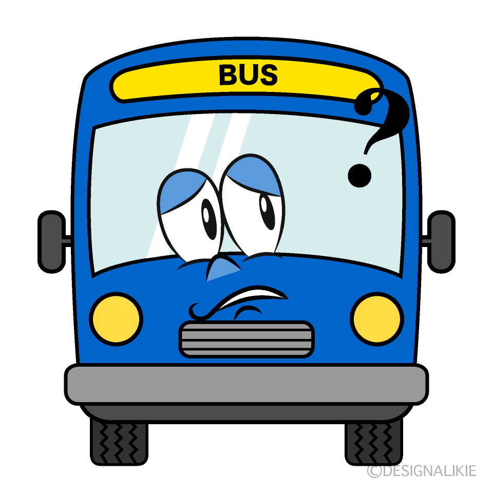 Thinking Bus Cartoon Character Image