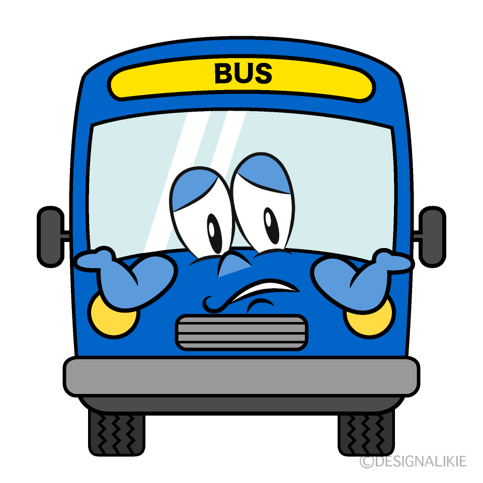Troubled Bus Cartoon Character Image
