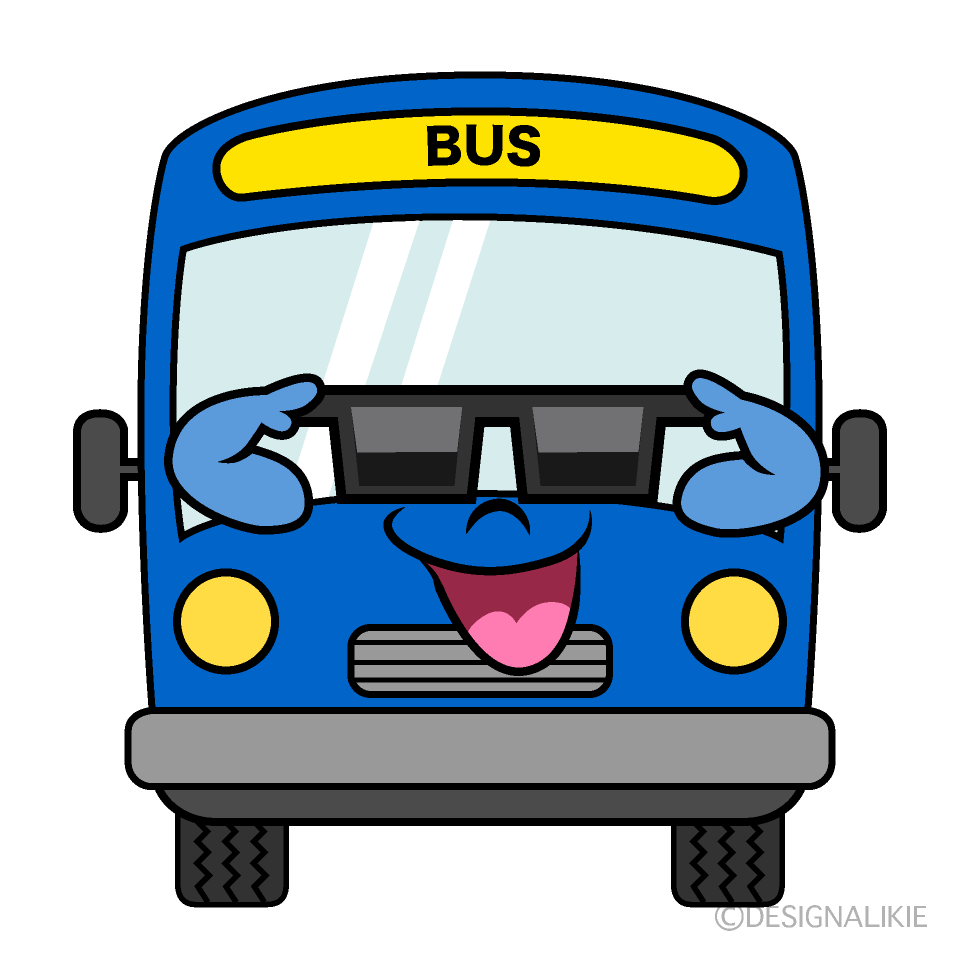 Cool Bus Cartoon Character Image