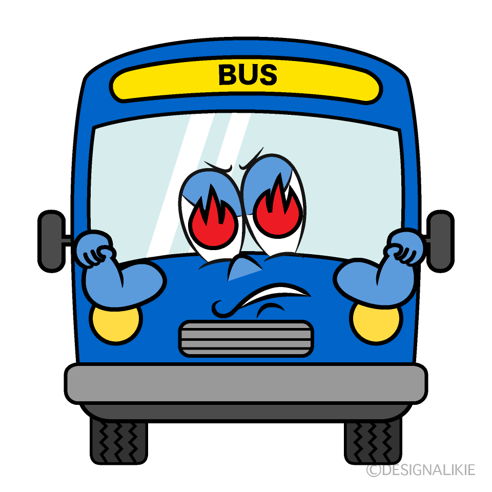 Enthusiasm Bus Cartoon Character Image