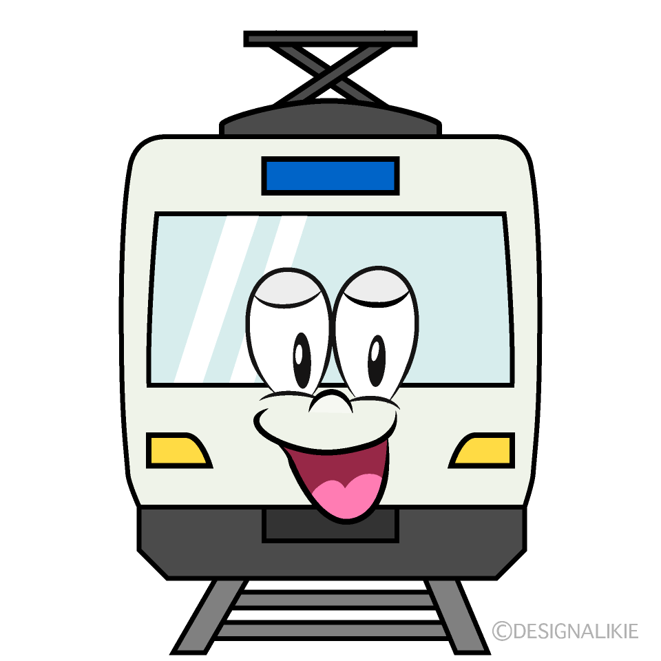 Smiling Railway Cartoon Character Image