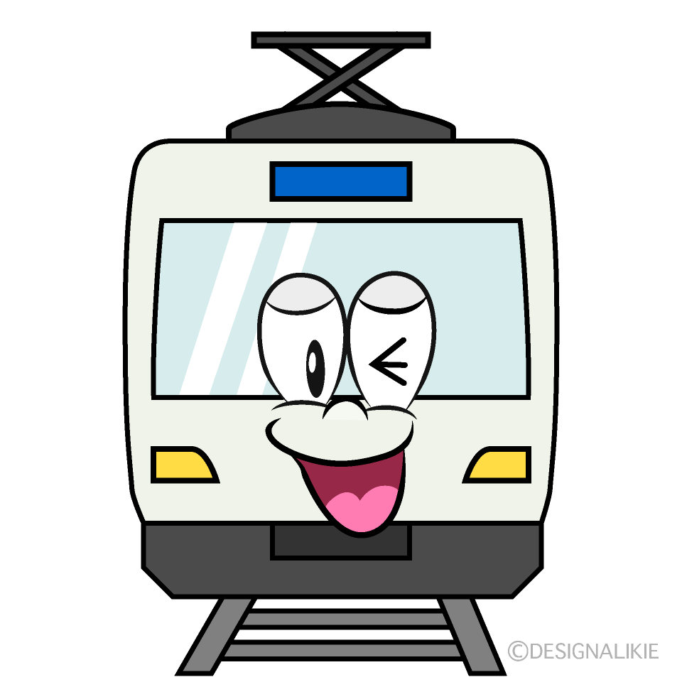 Laughing Railway Cartoon Character Image