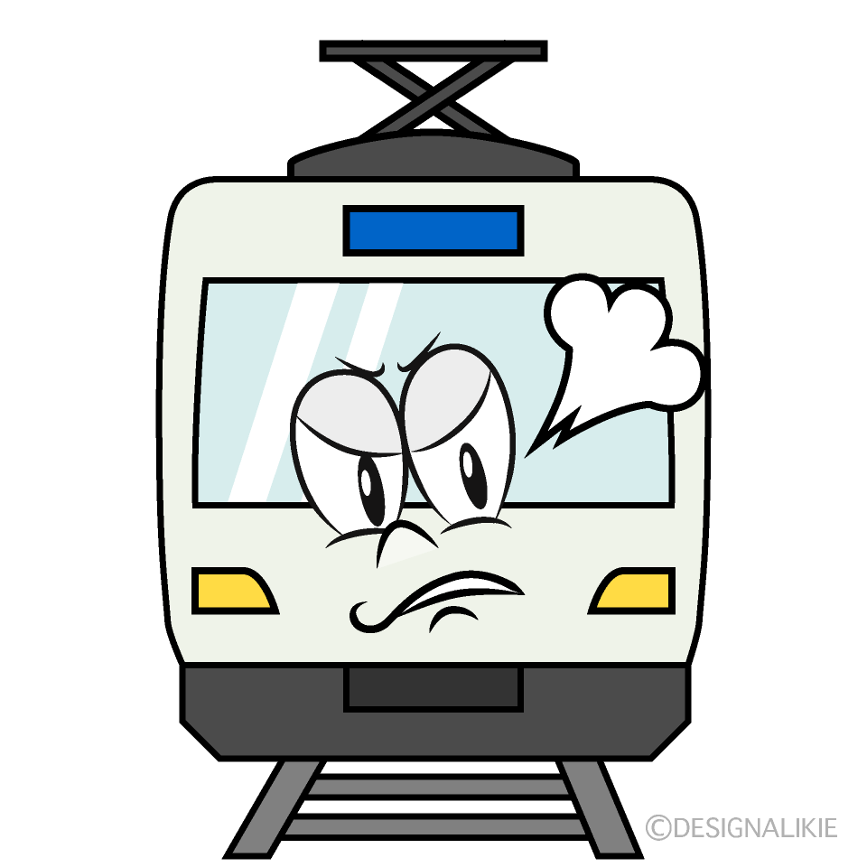 Angry Railway Cartoon Character Image