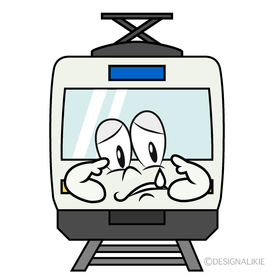 Sad Railway Cartoon Character Image