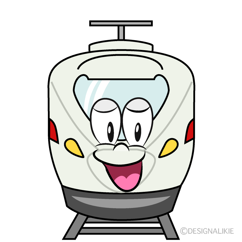 Smiling Express Train Cartoon Character Image