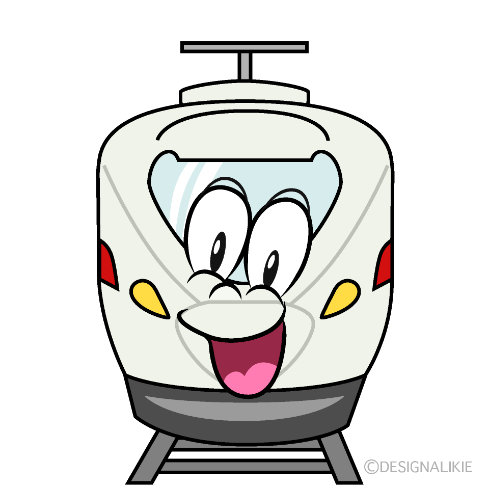 Surprising Express Train Cartoon Character Image