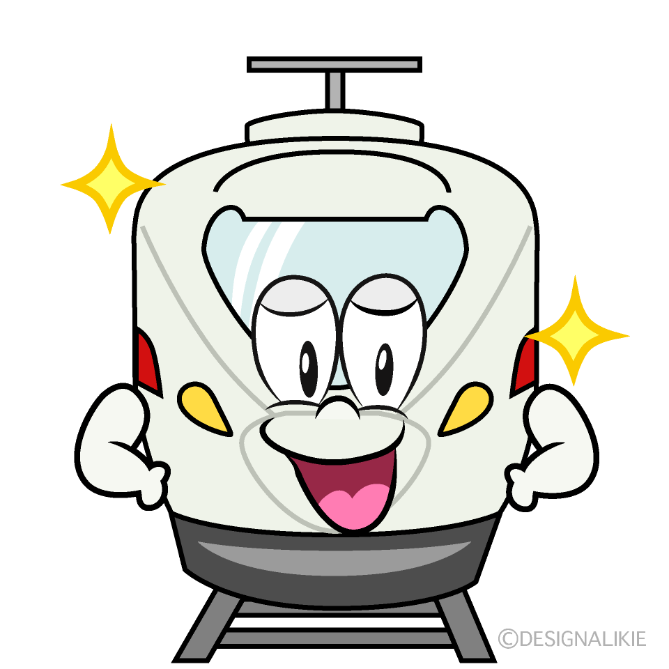 Glitter Express Train Cartoon Character Image