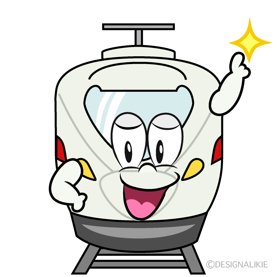 Posing Express Train Cartoon Character Image