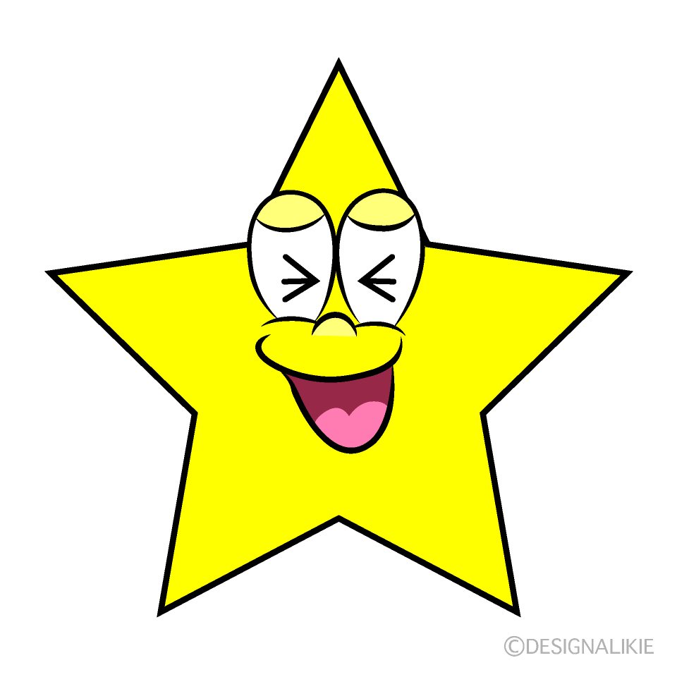 Laughing Star Cartoon Character Image