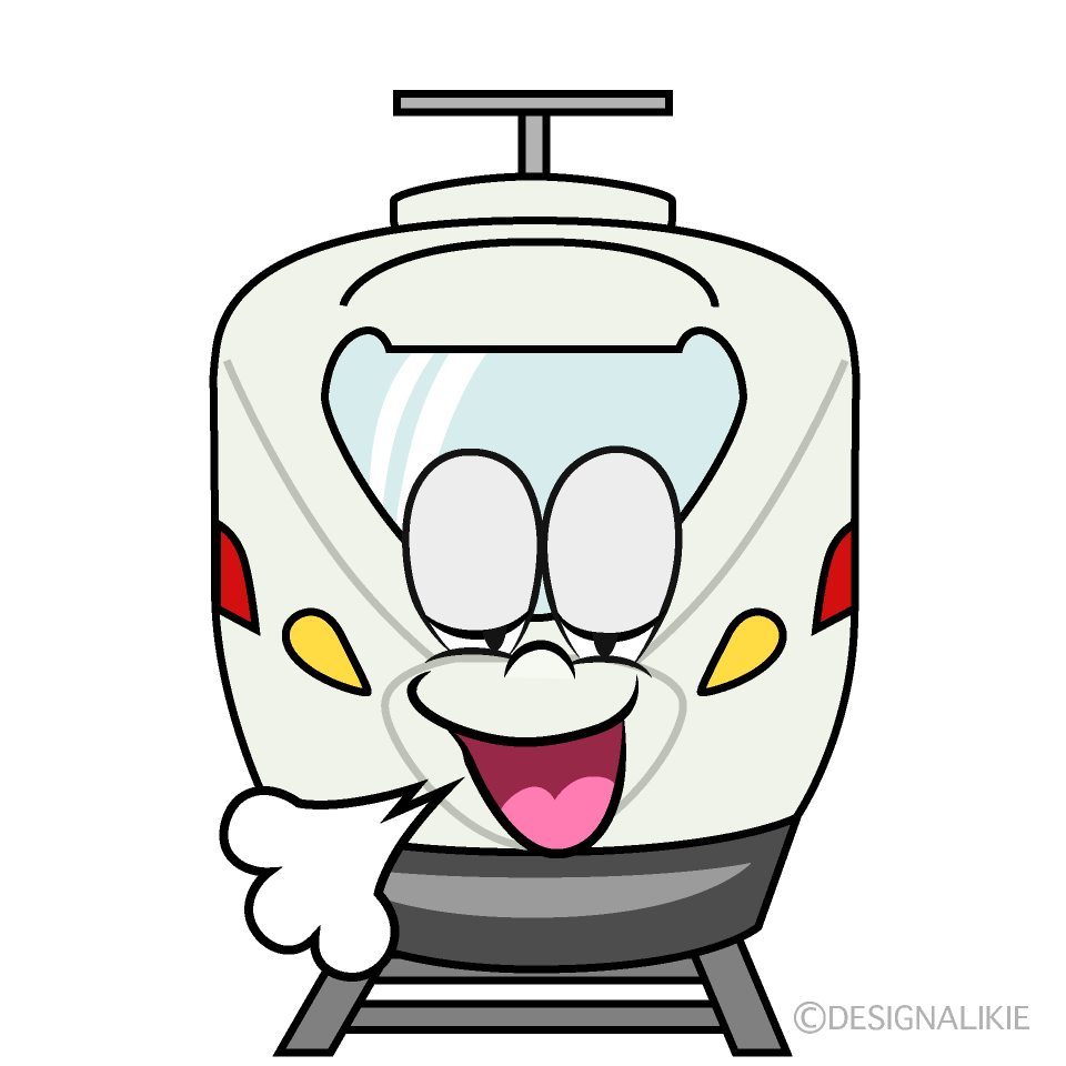 Relaxing Express Train Cartoon Character Image