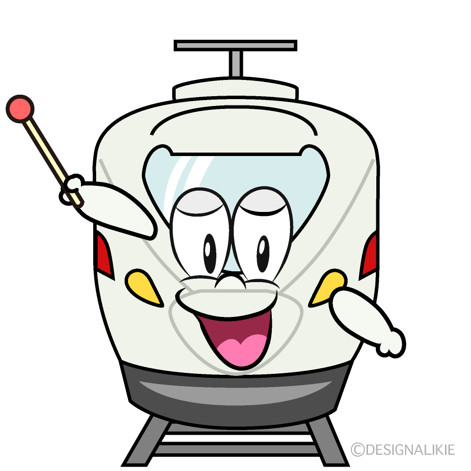 Speaking Express Train Cartoon Character Image