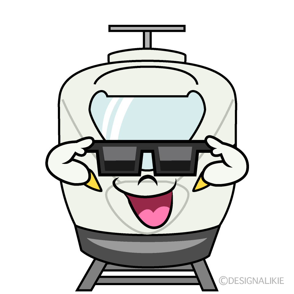 Cool Express Train Cartoon Character Image