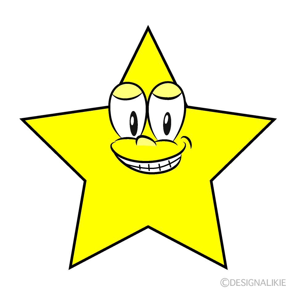 Grinning Star Cartoon Character Image
