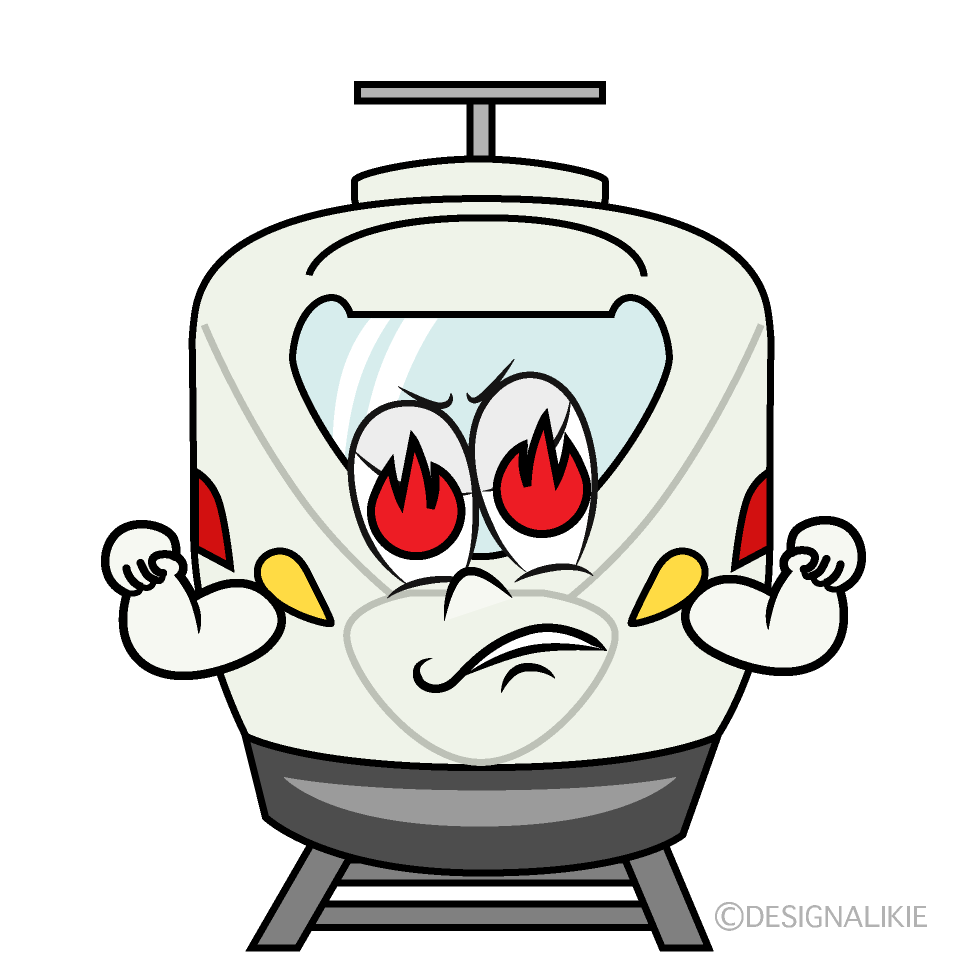 Enthusiasm Express Train Cartoon Character Image