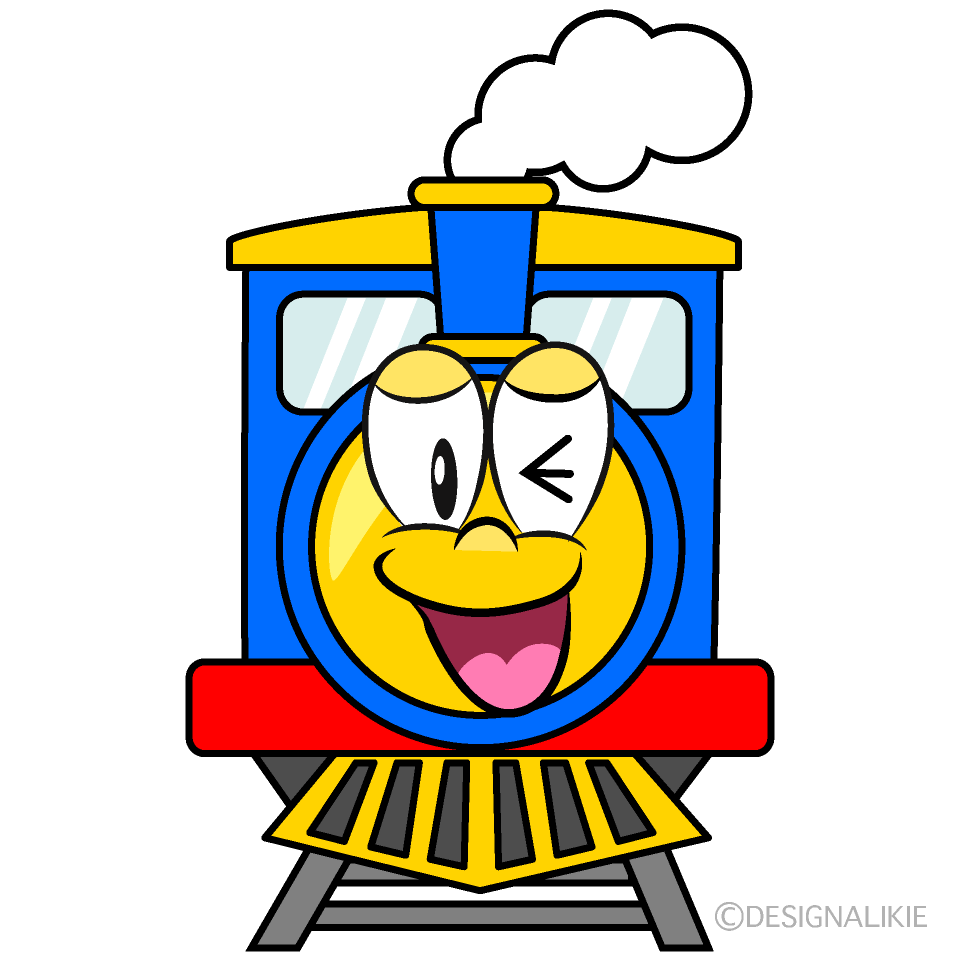 Laughing Train Cartoon Character Image