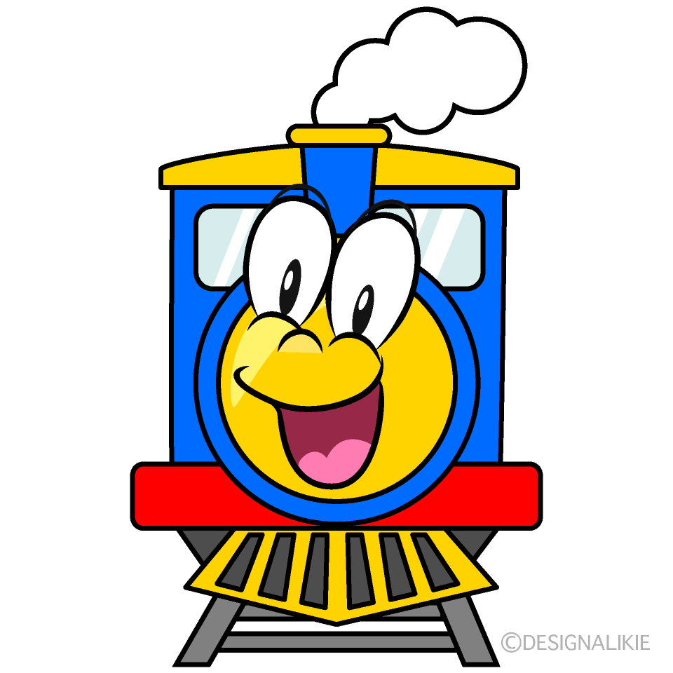Surprising Train Cartoon Character Image