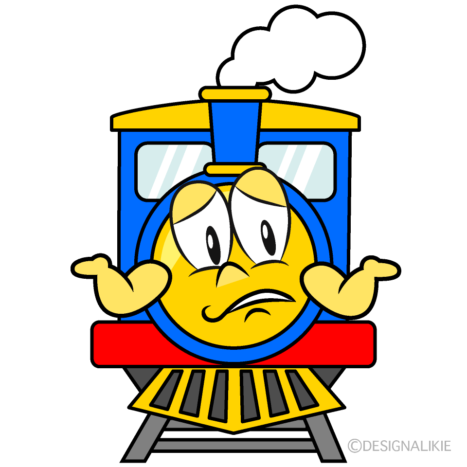 Troubled Train Cartoon Character Image