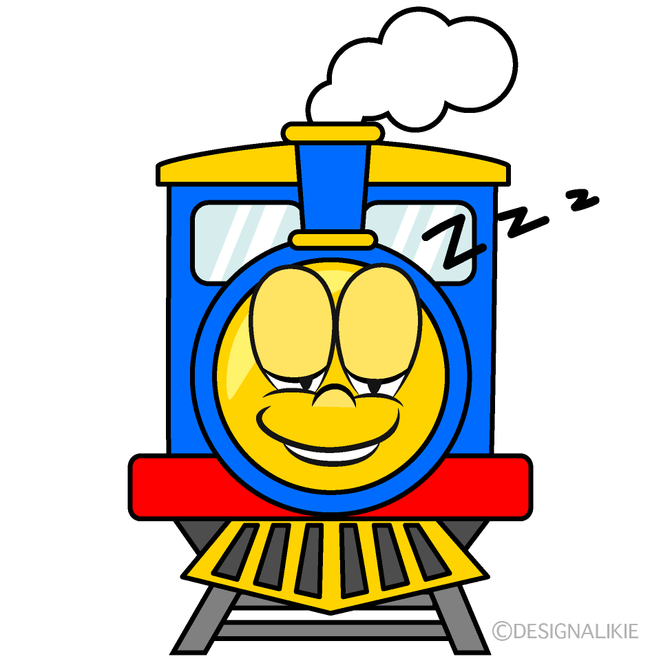 Sleeping Train Cartoon Character Image