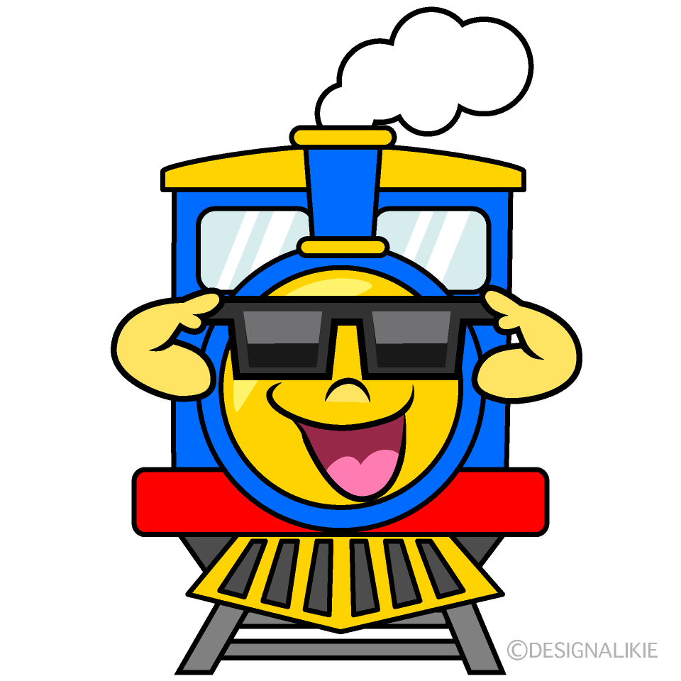 Cool Train Cartoon Character Image