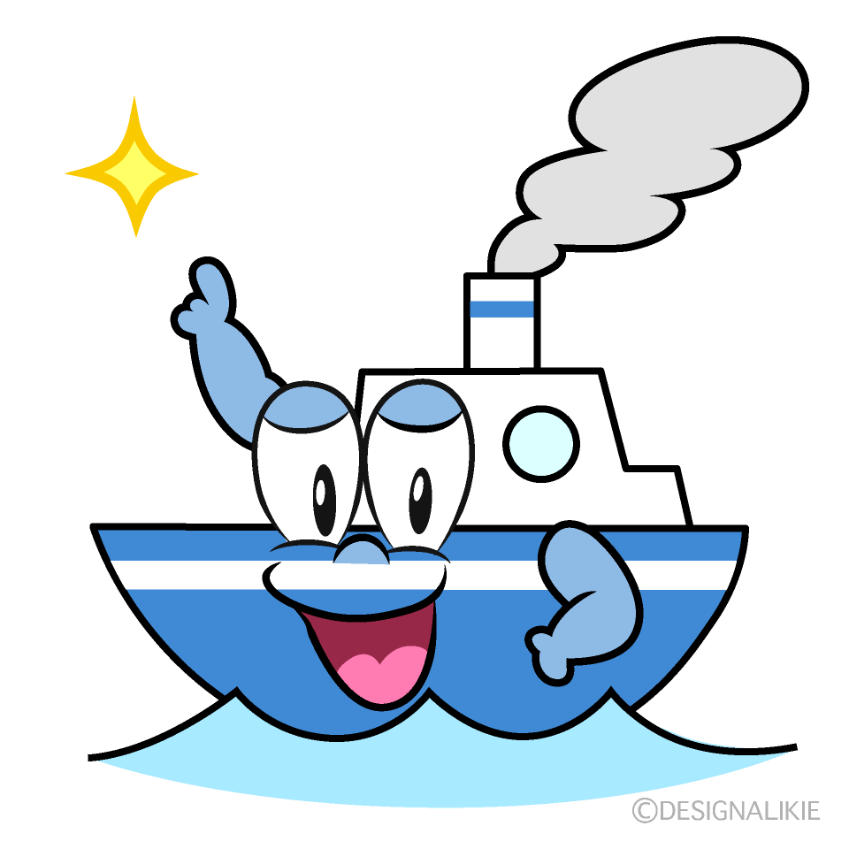 Posing Boat Cartoon Character Image