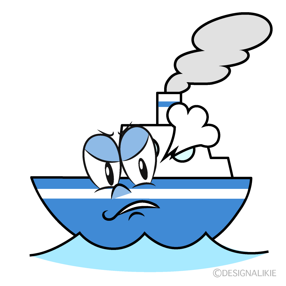 Angry Boat Cartoon Character Image
