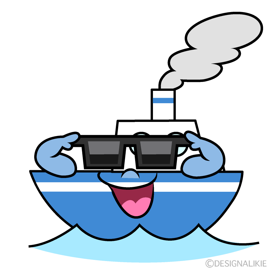 Cool Boat Cartoon Character Image
