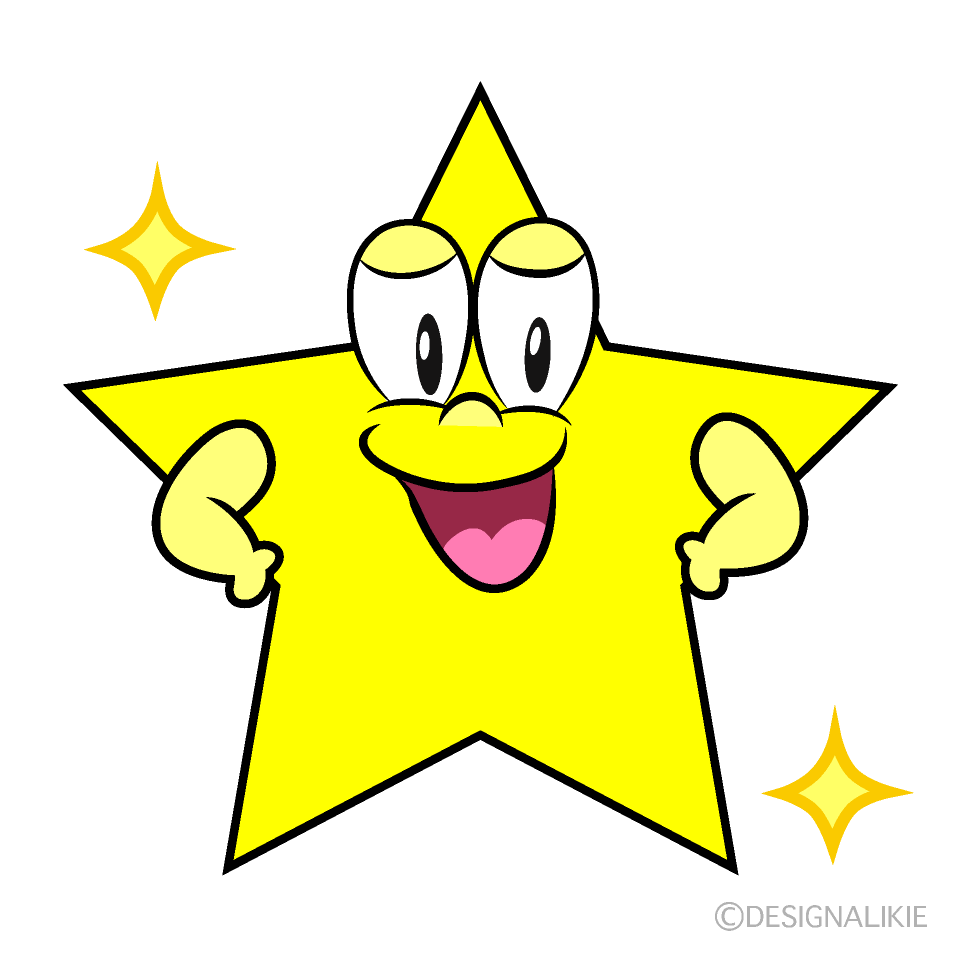 Glitter Star Cartoon Character Image