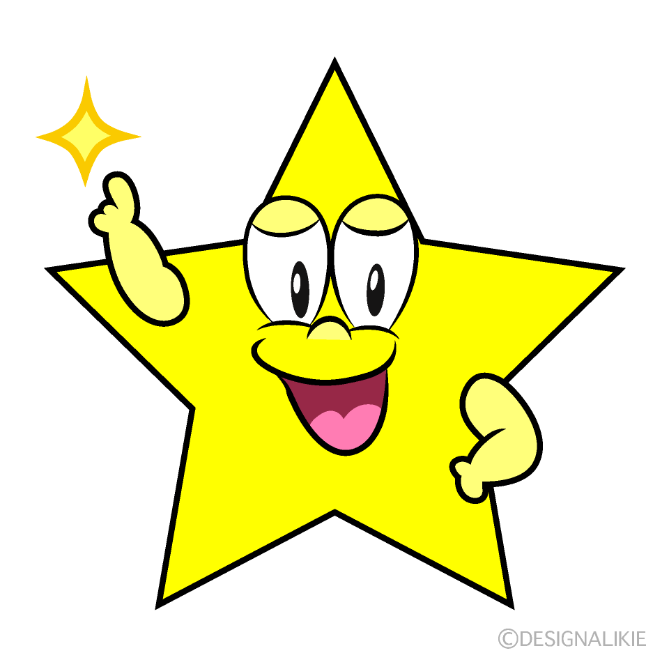 Posing Star Cartoon Character Image