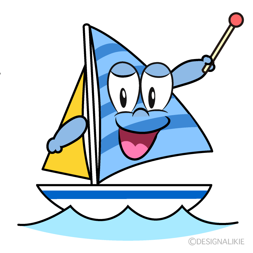 Speaking Yacht Cartoon Character Image