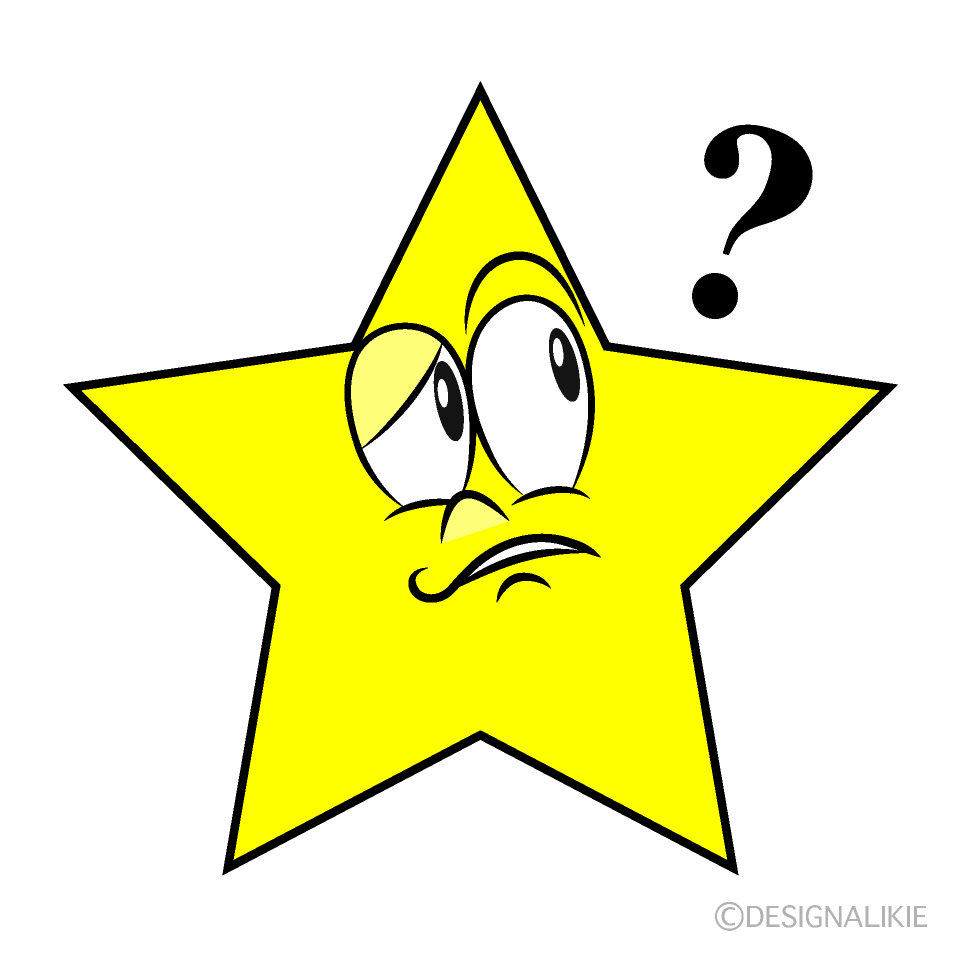 Thinking Star Cartoon Character Image