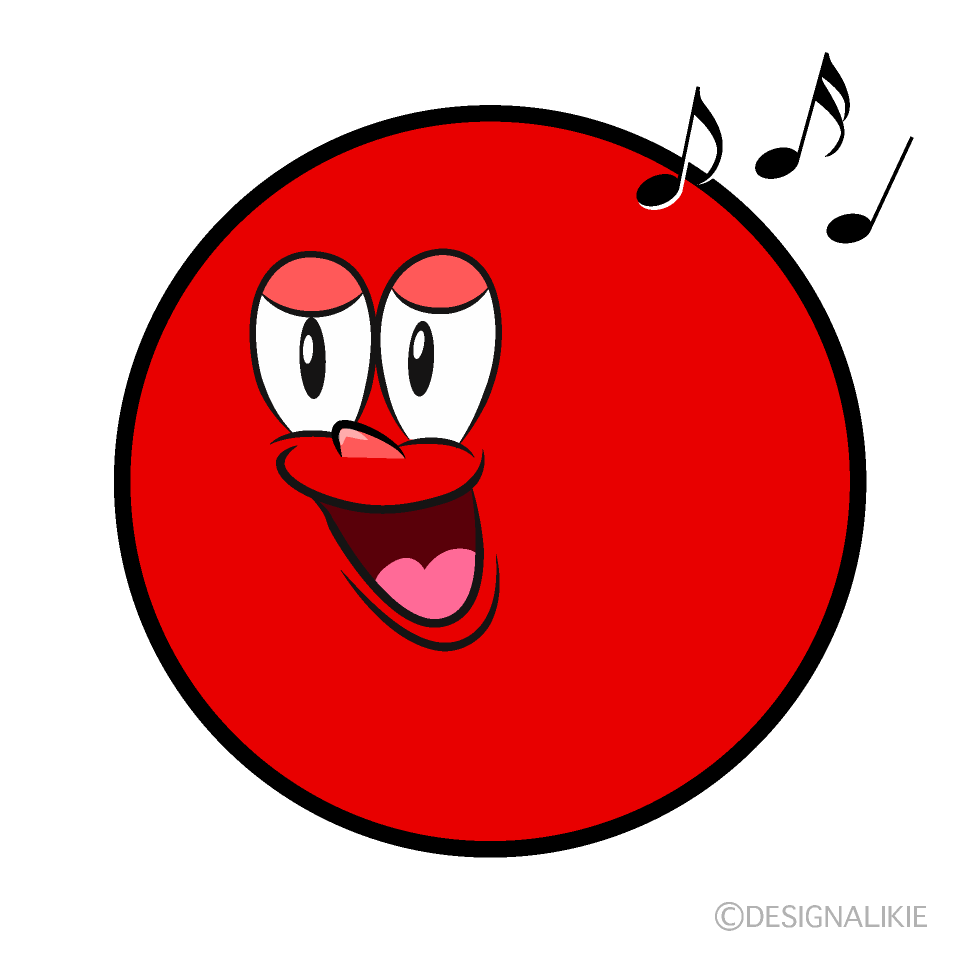 Singing Circle Cartoon Character Image