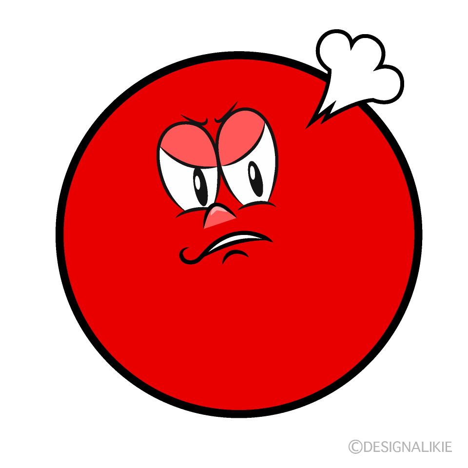 Angry Circle Cartoon Character Image