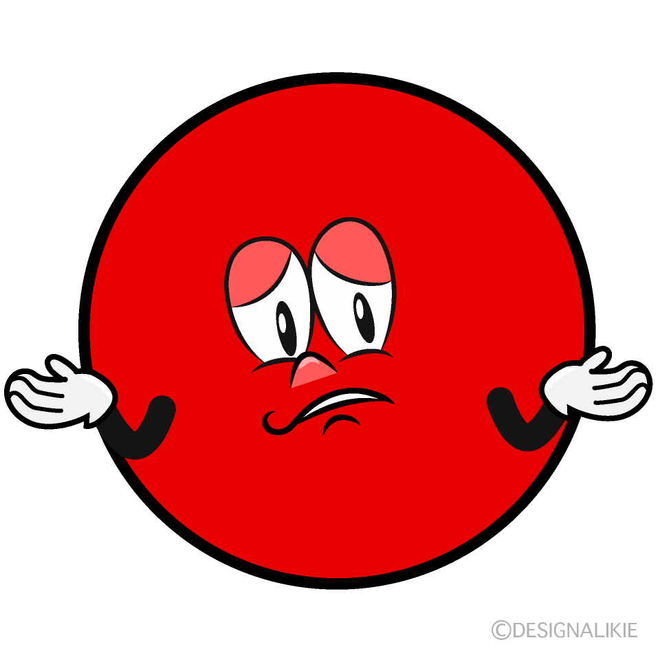 Troubled Circle Cartoon Character Image