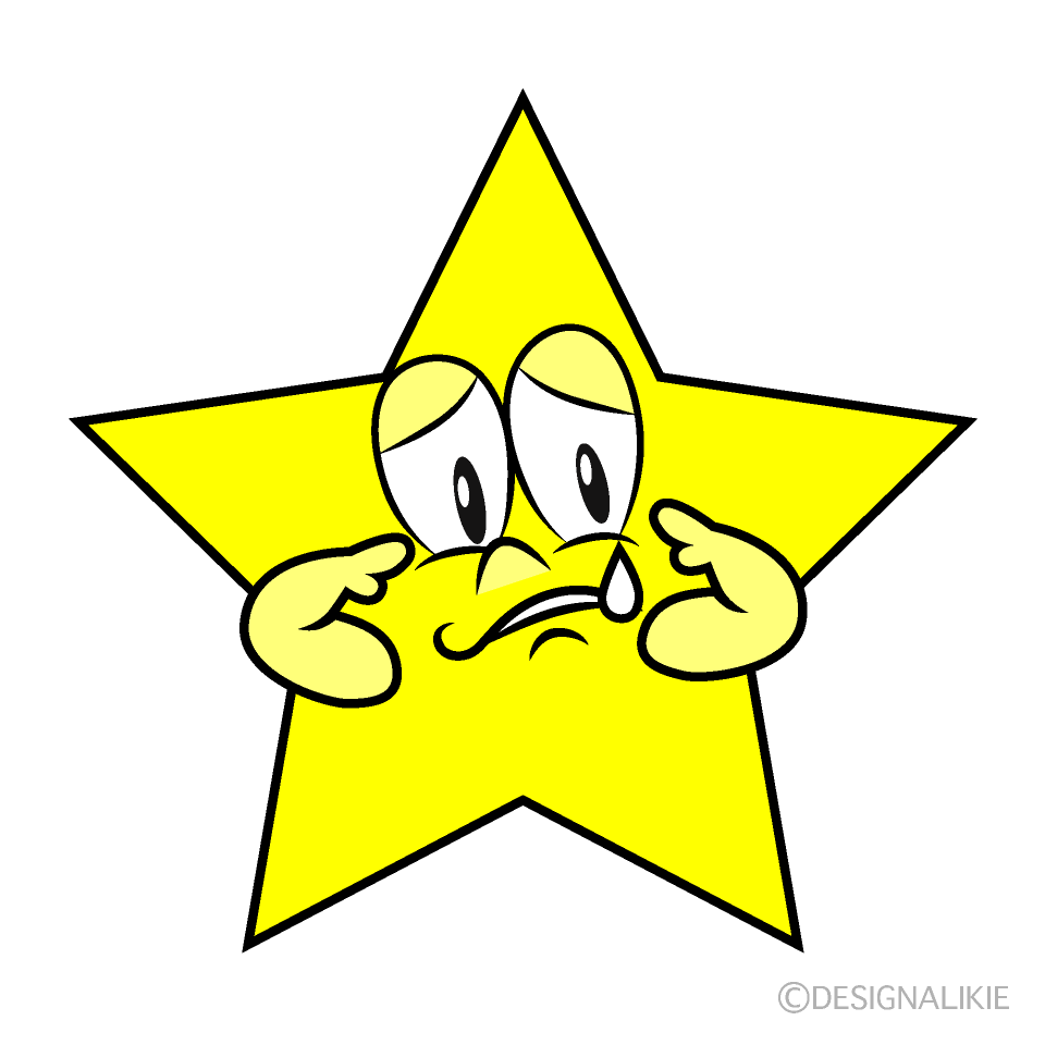 Sad Star Cartoon Character Image