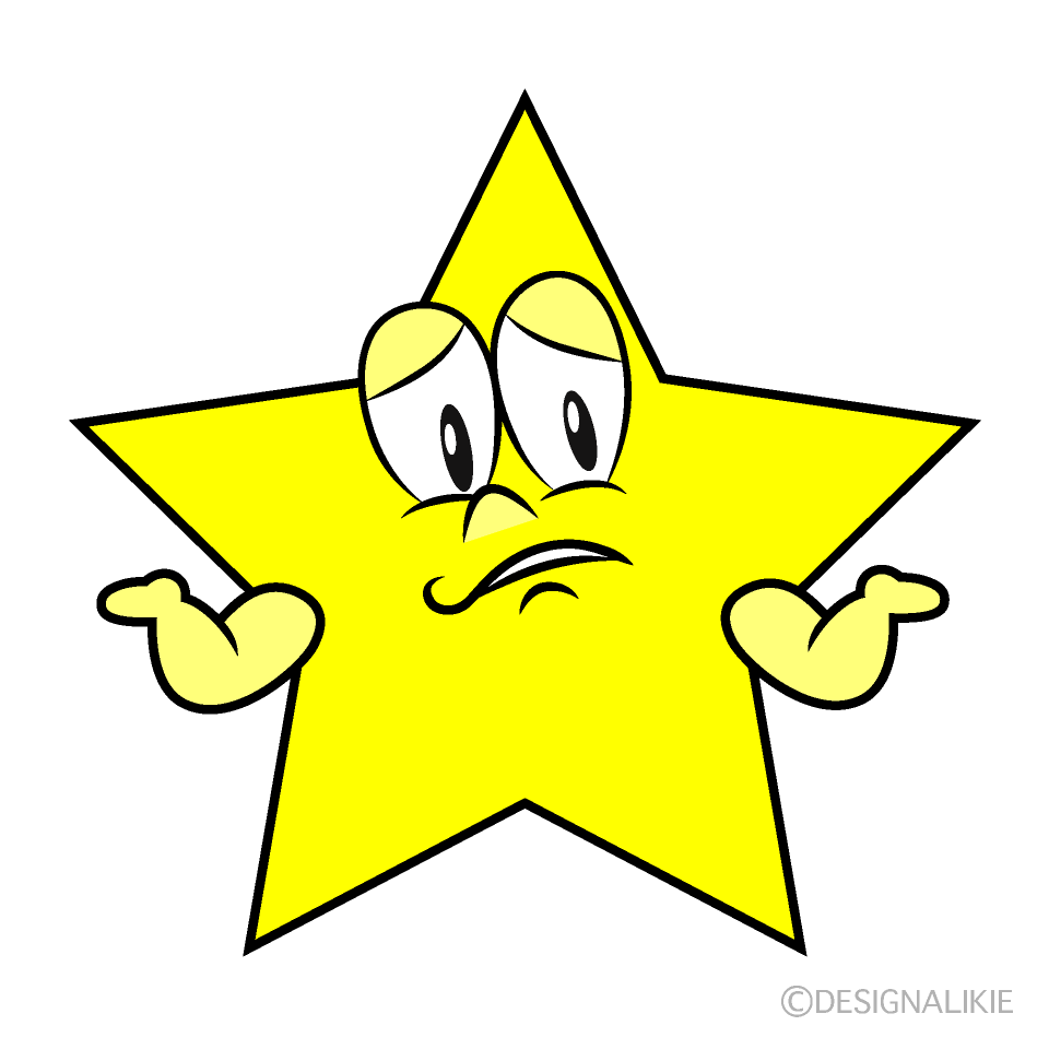 Troubled Star Cartoon Character Image