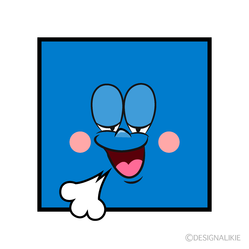 Relaxing Square Cartoon Character Image