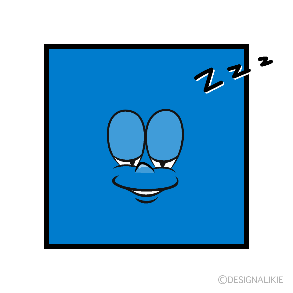 Sleeping Square Cartoon Character Image