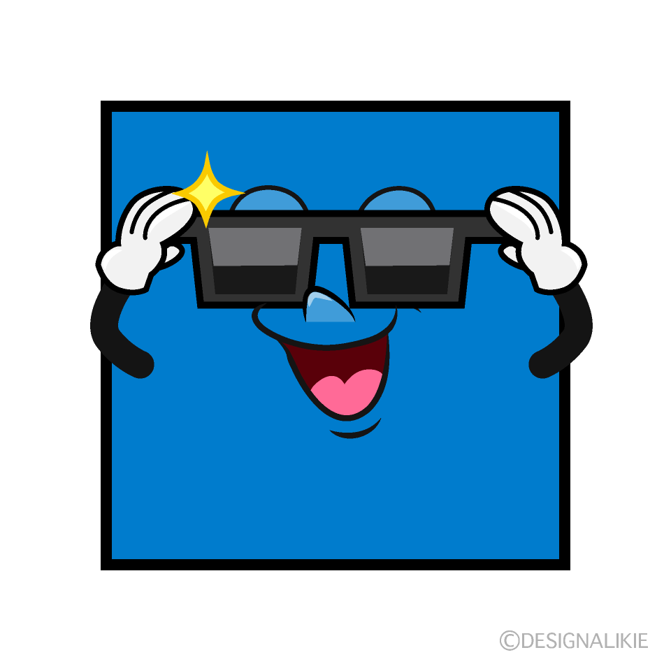 Cool Square Cartoon Character Image