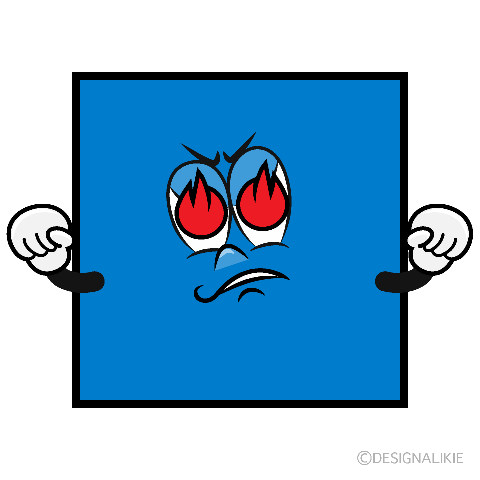 Enthusiasm Square Cartoon Character Image