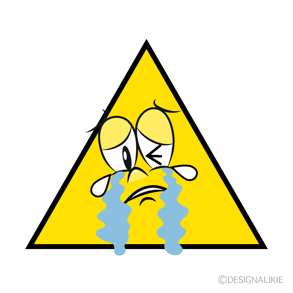 Crying Triangle Cartoon Character Image