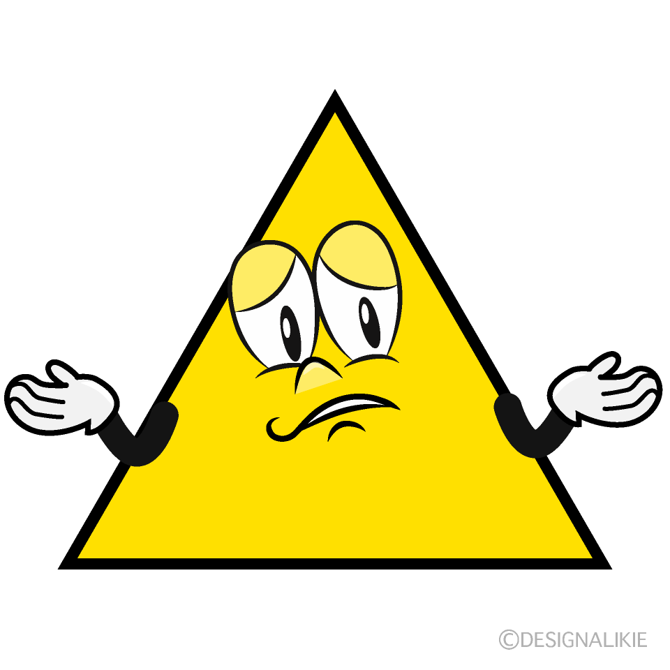 Troubled Triangle Cartoon Character Image