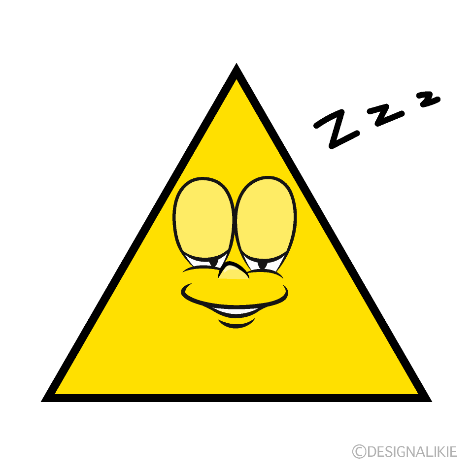 Sleeping Triangle Cartoon Character Image