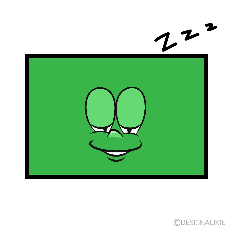 Sleeping Rectangle Cartoon Character Image