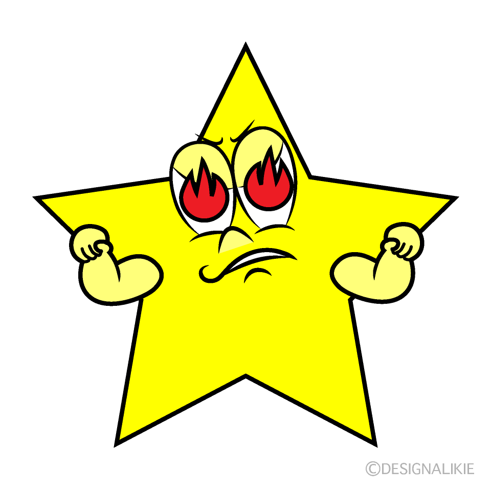 Enthusiastic Star Cartoon Character Image