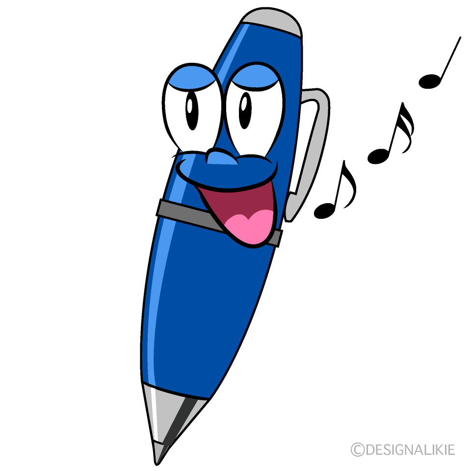 Singing Pen Cartoon Character Image
