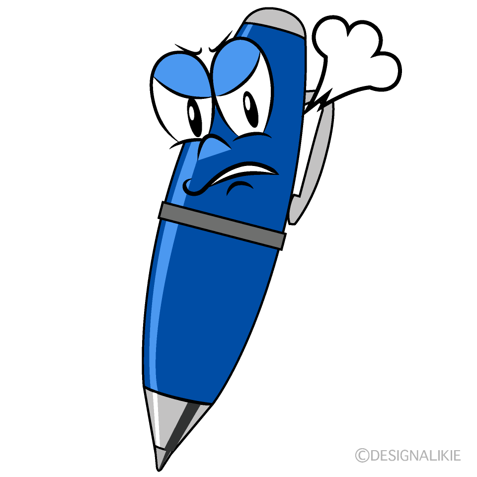 Angry Pen Cartoon Character Image