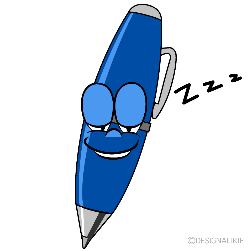 Sleeping Pen Cartoon Character Image