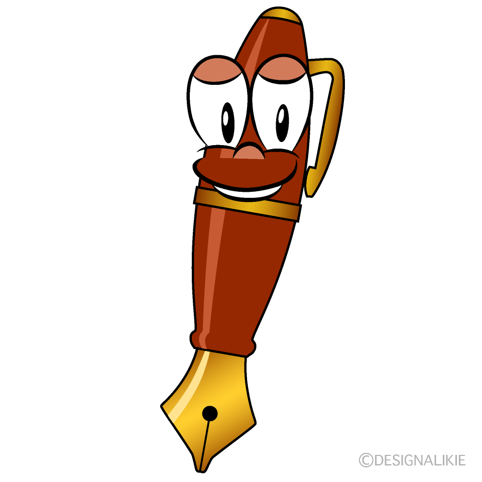 Fountain Pen Cartoon Character Image