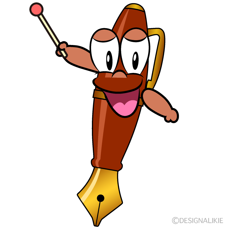 Speaking Fountain Pen Cartoon Character Image